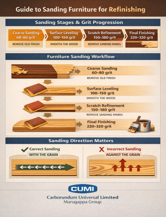 How to Choose Sandpaper for Furniture Refinishing and Wood Restoration 