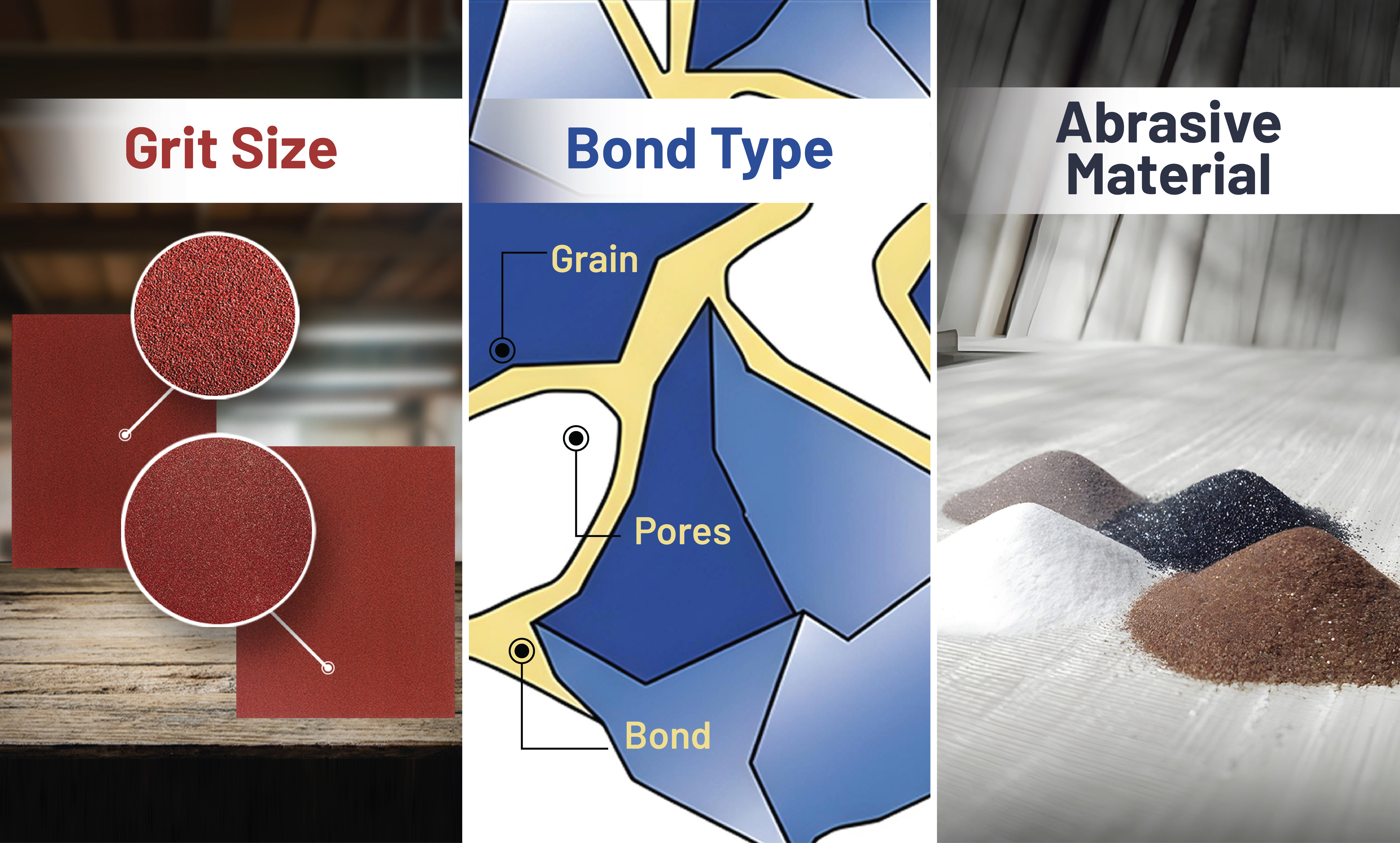 How Grit Size, Bond Type, and Abrasive Material Affect Grinding Performance
